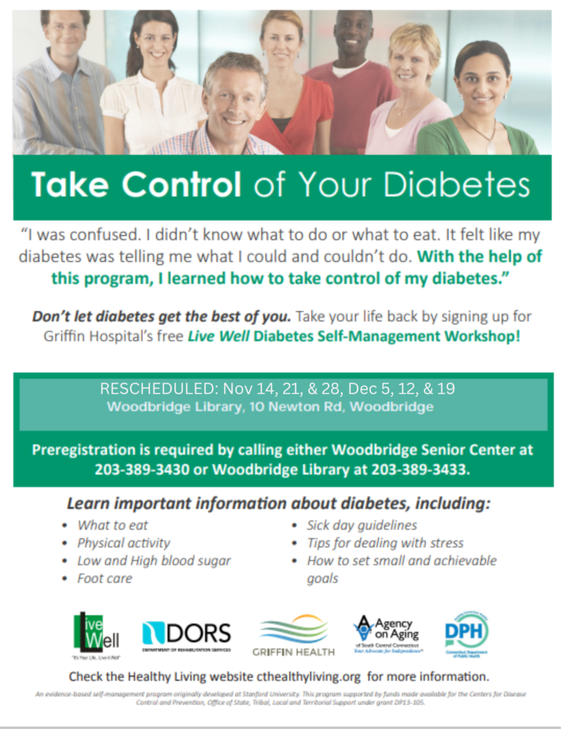 Live Well Diabetes Self-Management Workshop starts on Monday ...