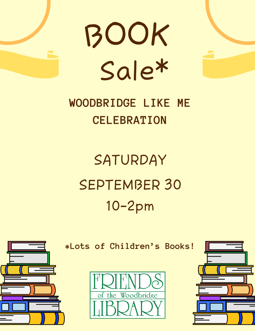 Save the Date for the Friends’ Book Sale! Woodbridge Town Library